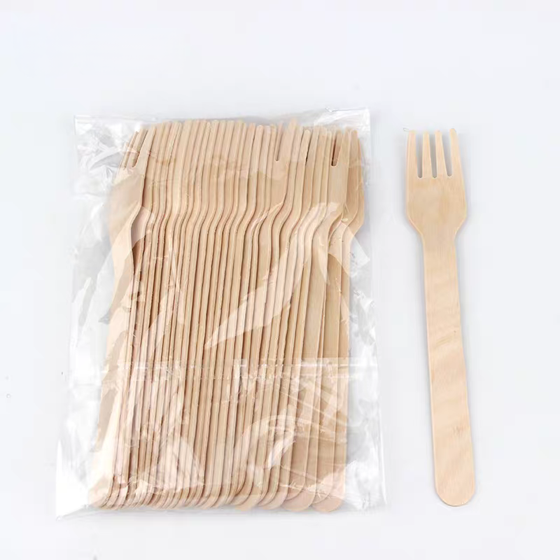 100pcs bulk pack wooden forks