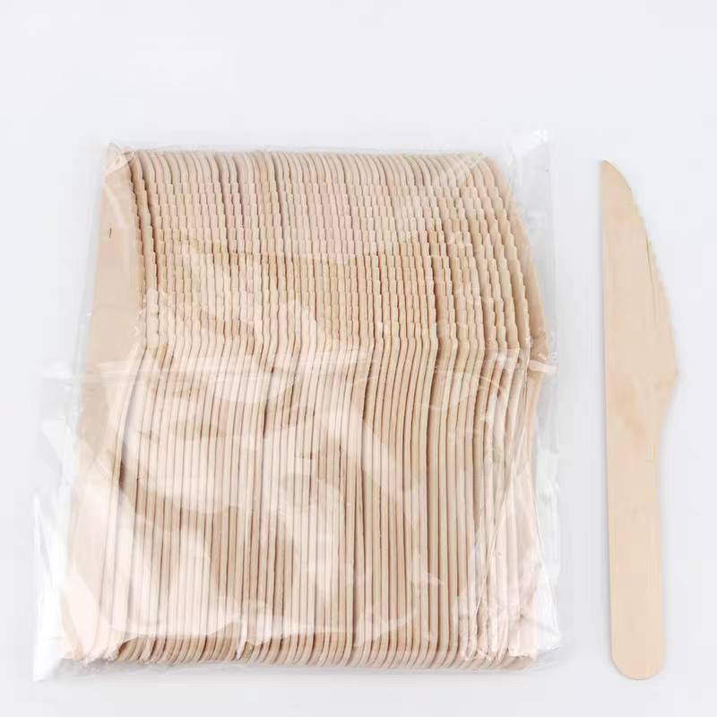 100pcs bulk pack wooden knives