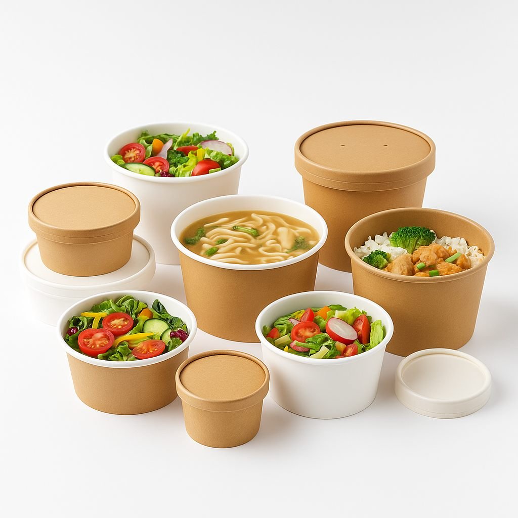 assorted-paper-bowls-with-salad-soup-rice-and-lids