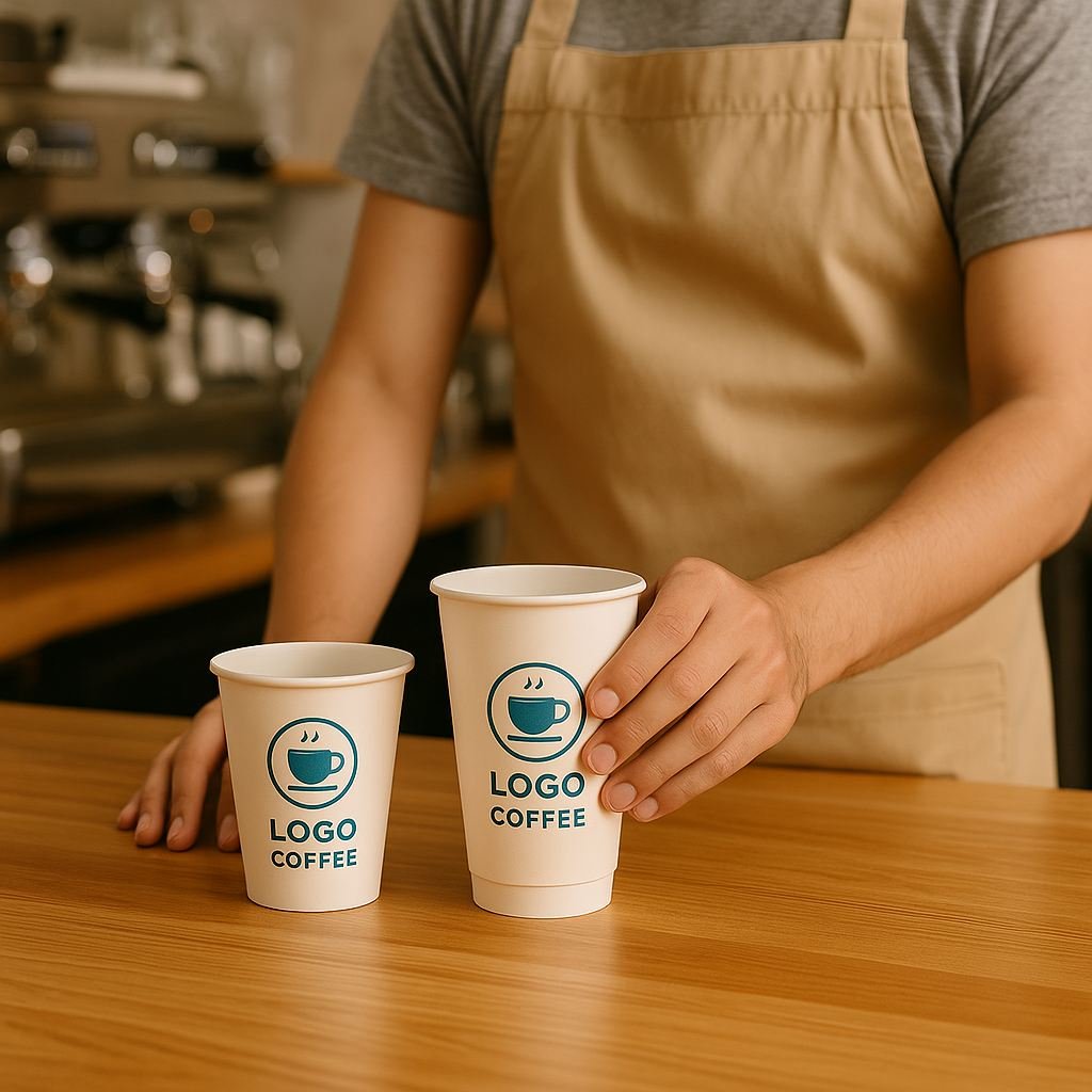 branded-paper-cups-in-coffee-shop