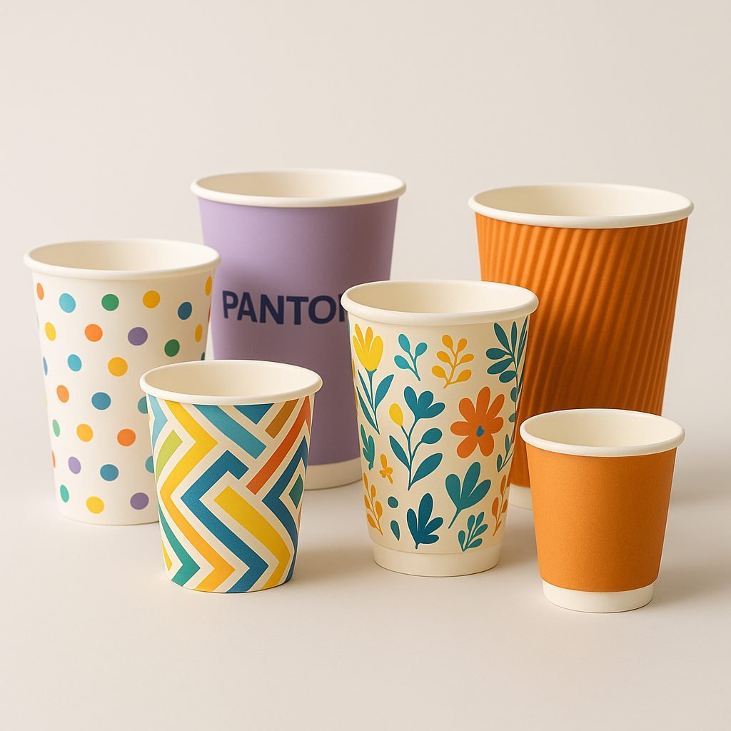 different design printing paper cups matte vs glossy finish
