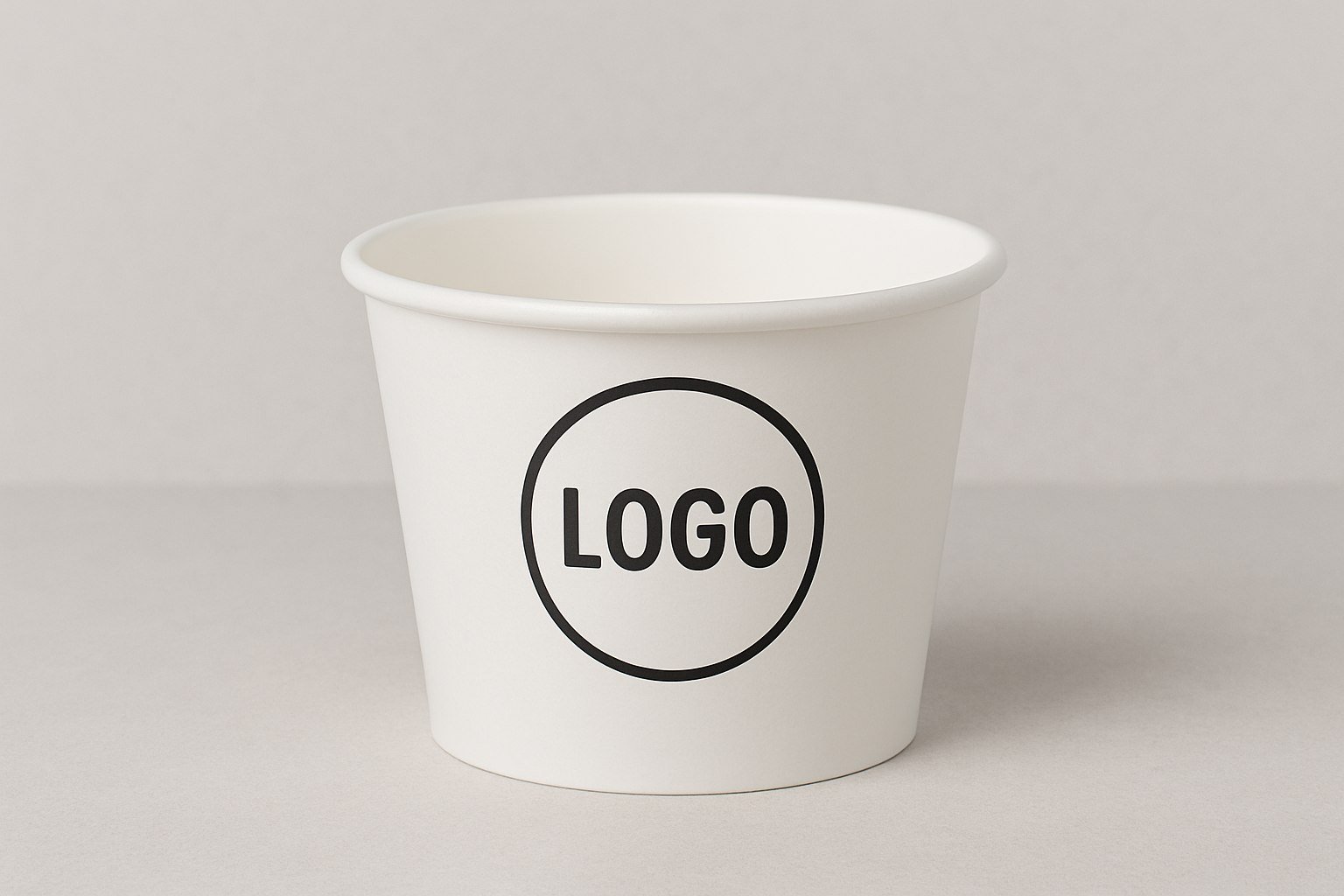 custom logo on ice cream cup paper bowl