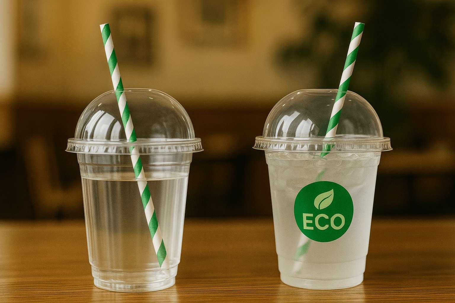 pet-pla-cold-drink-cups-wooden-table