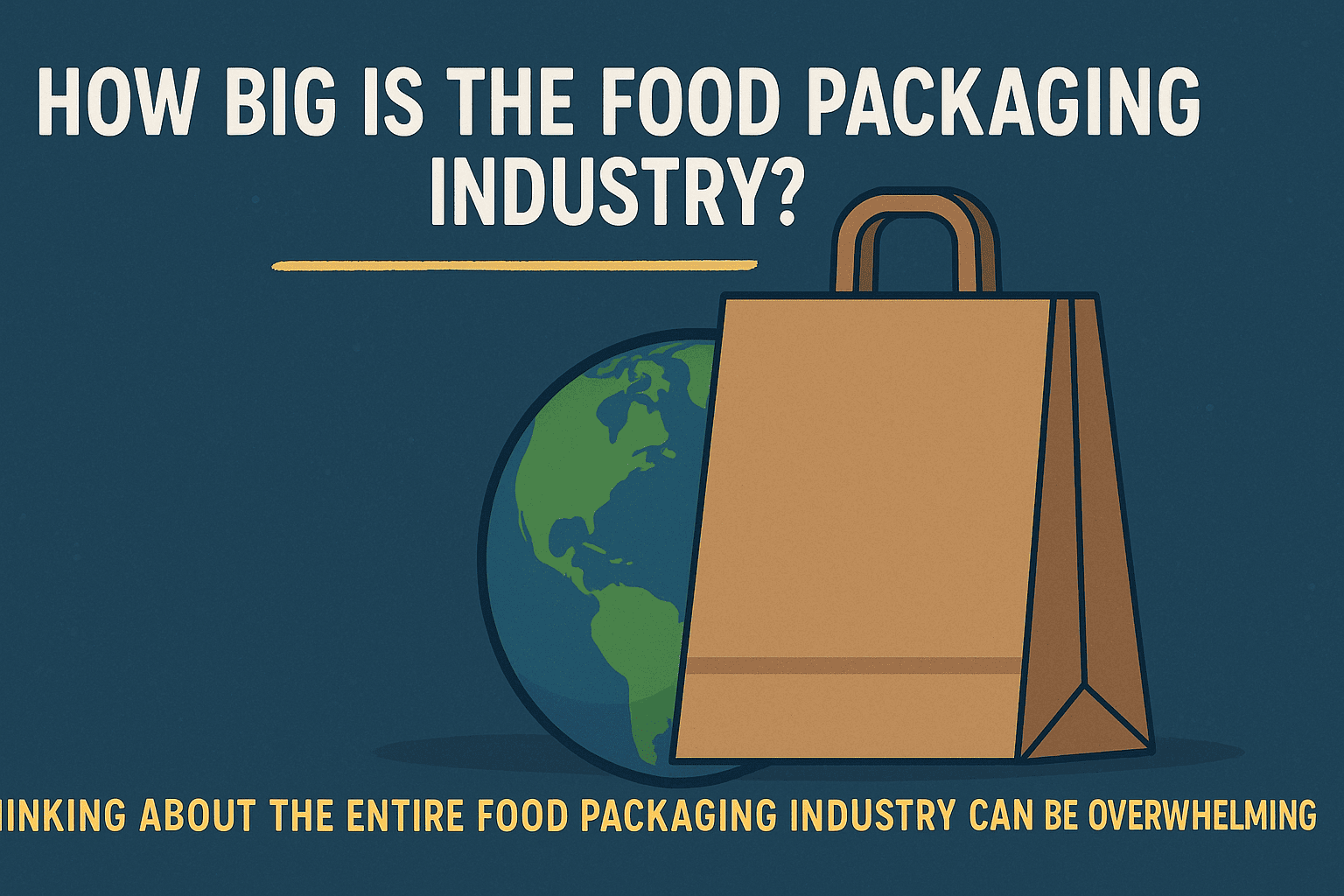 An assortment of food packaging materials including plastic, glass, and paper